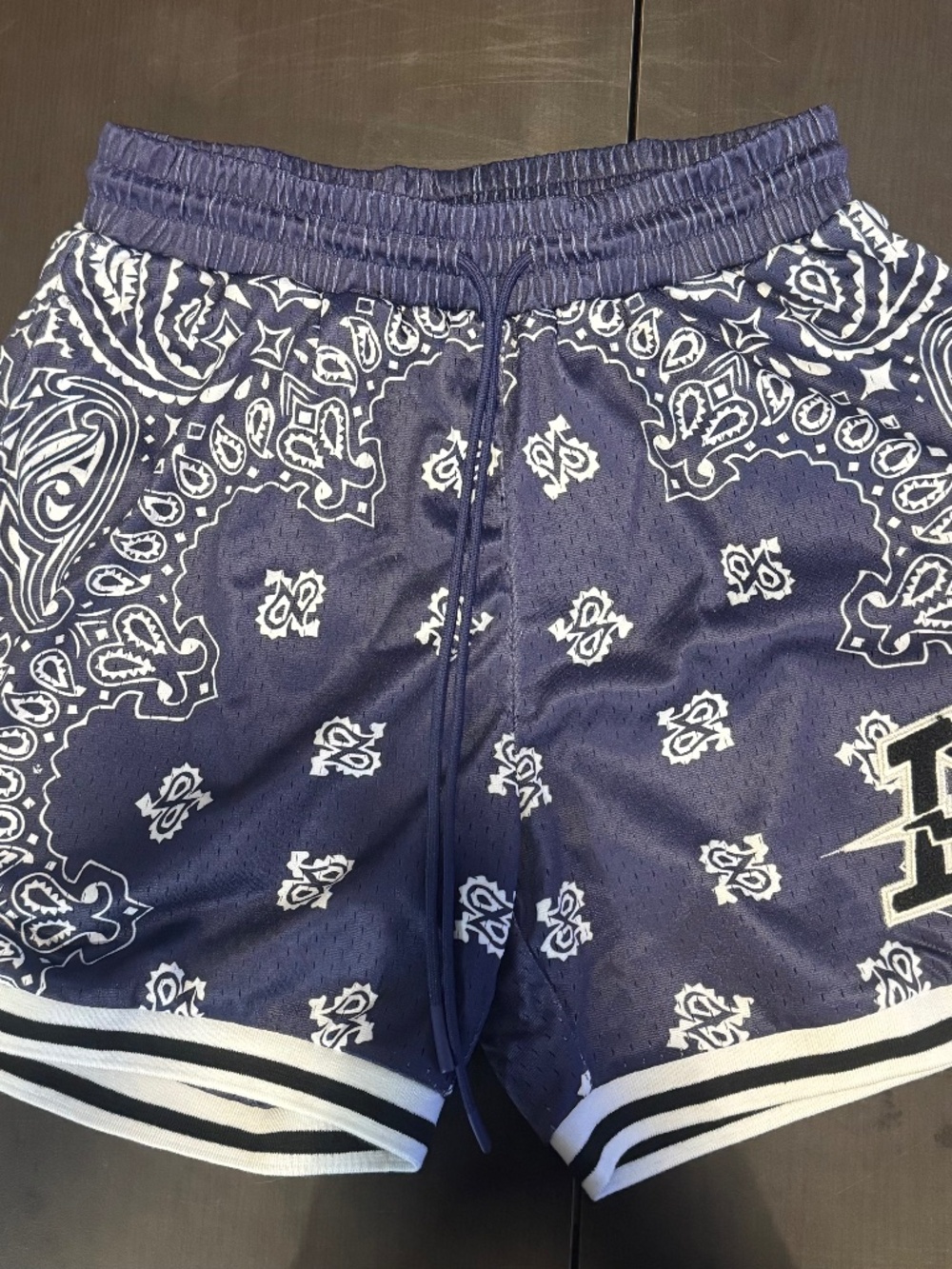 Inaka Power Men's Blue and Navy Shorts (Small)